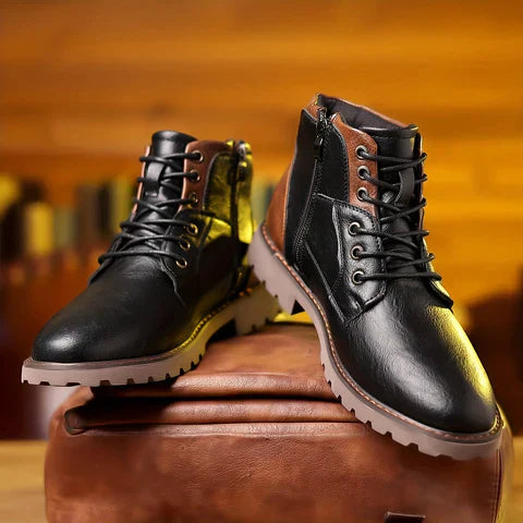 Jethro | Premium Leren Veterschoenen