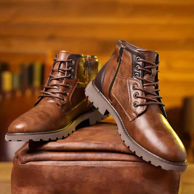 Jethro | Premium Leren Veterschoenen