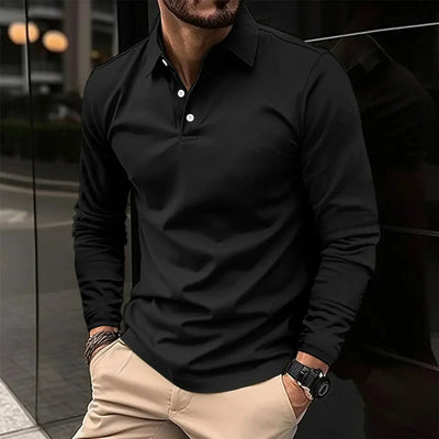 Friedrich - Casual Poloshirt met Lange Mouwen