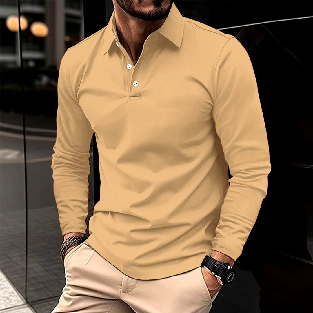 Friedrich - Casual Poloshirt met Lange Mouwen