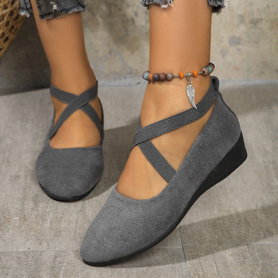 Stravelle® | Chic Stretch Strap Wedge Sko