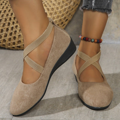 Stravelle® | Chic Stretch Strap Wedge Sko