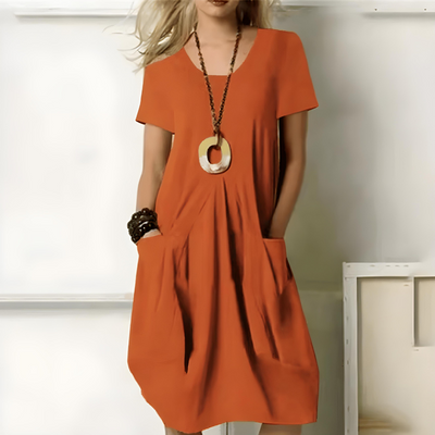 Viena™ - Elegante Katoenen Jurk met Buikband
