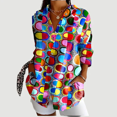 Ida™ blouse met kleurrijk design