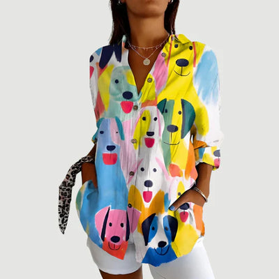 Ida™ blouse met kleurrijk design