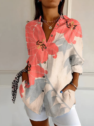 Liora™ | Graceful blouse with whimsical patterns