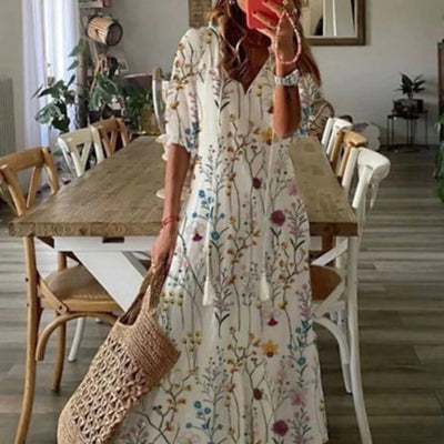 Lunaris™ | Bohemian Belly-Covering Dress